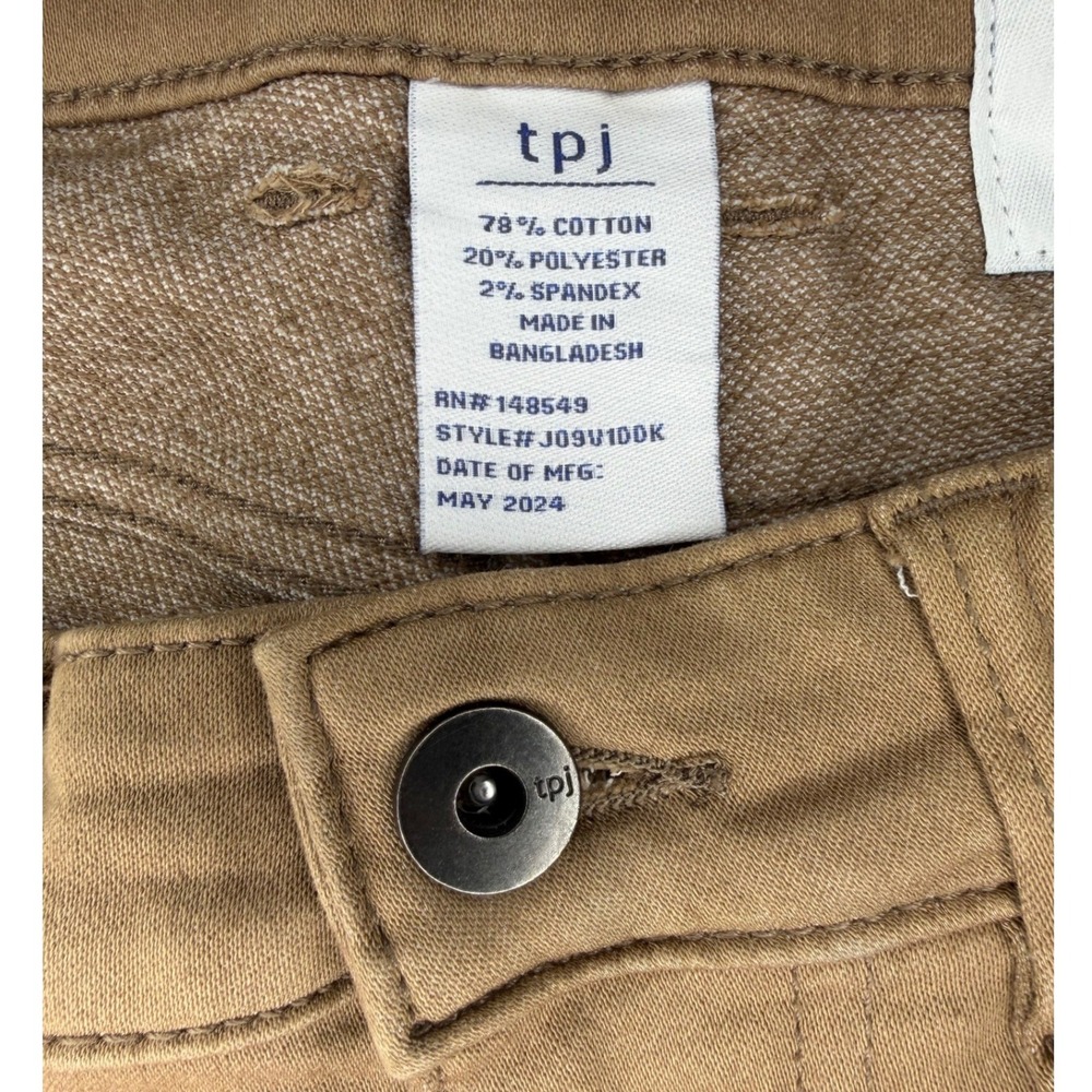 TPJ The Perfect Jean Slim Fit Khaki Tan Pants Mens 28x26 J09V10DK - Picture 5 of 10